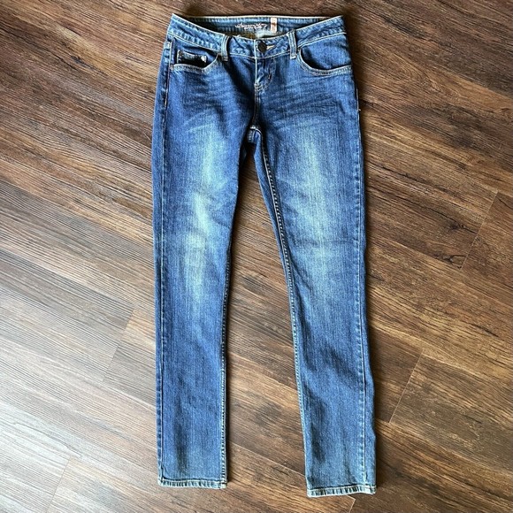 American Rag Cie Skinny Jeans Juniors Size 3 R Low Rise Medium Wash Blue Denim - Picture 4 of 12